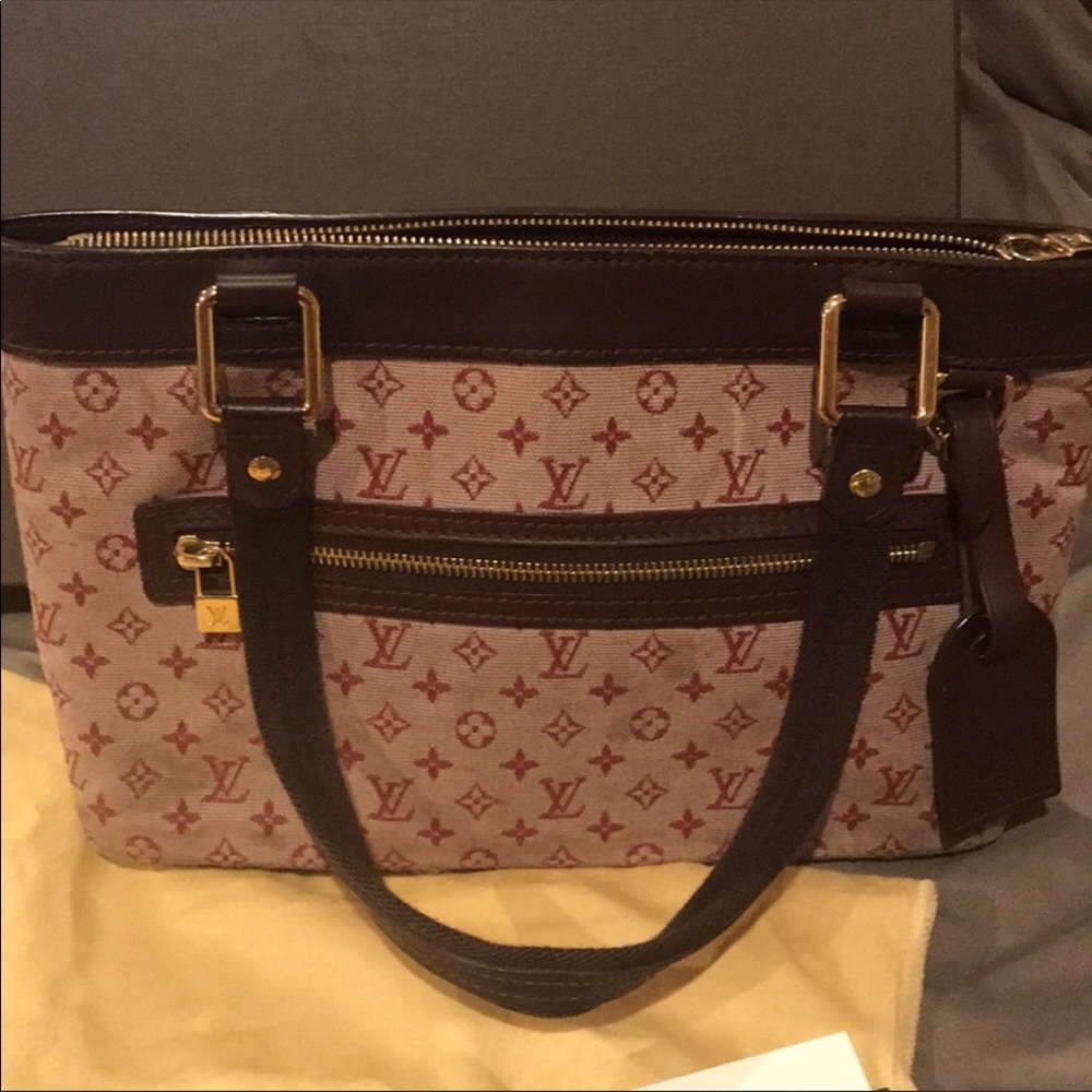 Used Louis Vuitton Lucille pm pink burgundy bag